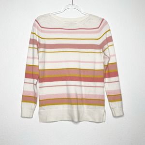 LOFT Petites Striped Sweater Womens Small Petite